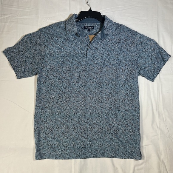 Fish Hippie Other - Fish Hippie Co. Mens L Polo Golf Stretch Performance Glen Blue Pocket Casual